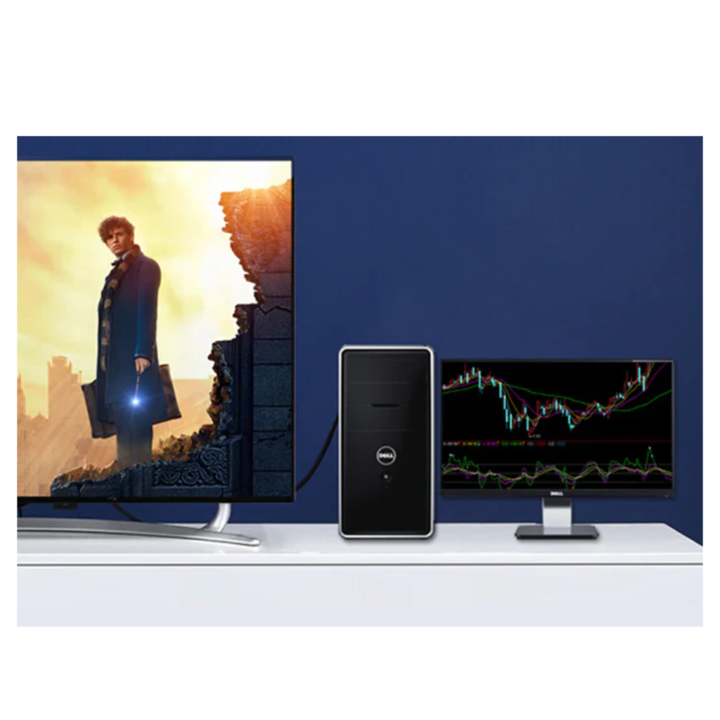 UGREEN DVI (24+1) Male to VGA Male Cable 1.5m - 30838