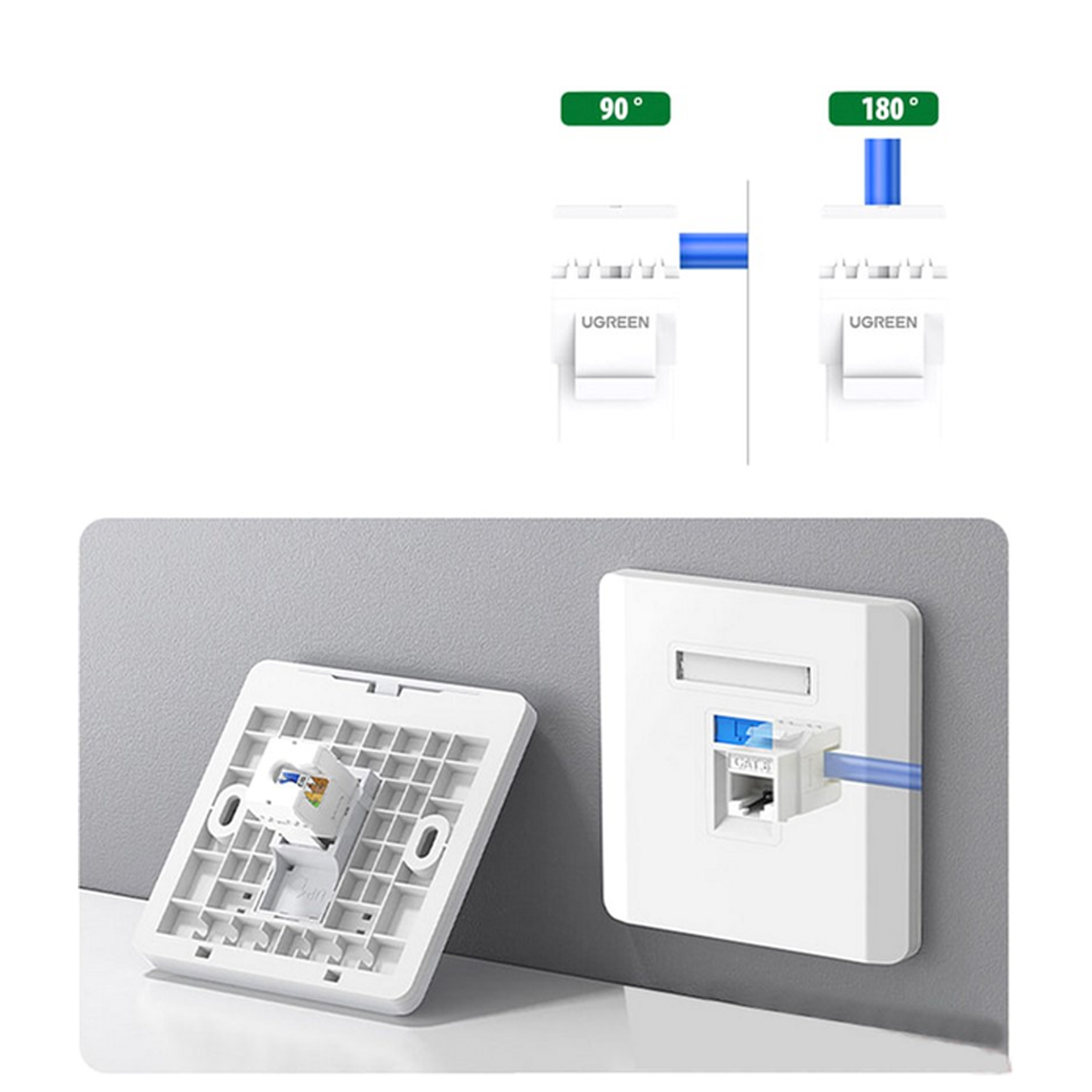 UGREEN CAT6 Unshielded Module 180° 1 pc - 30844