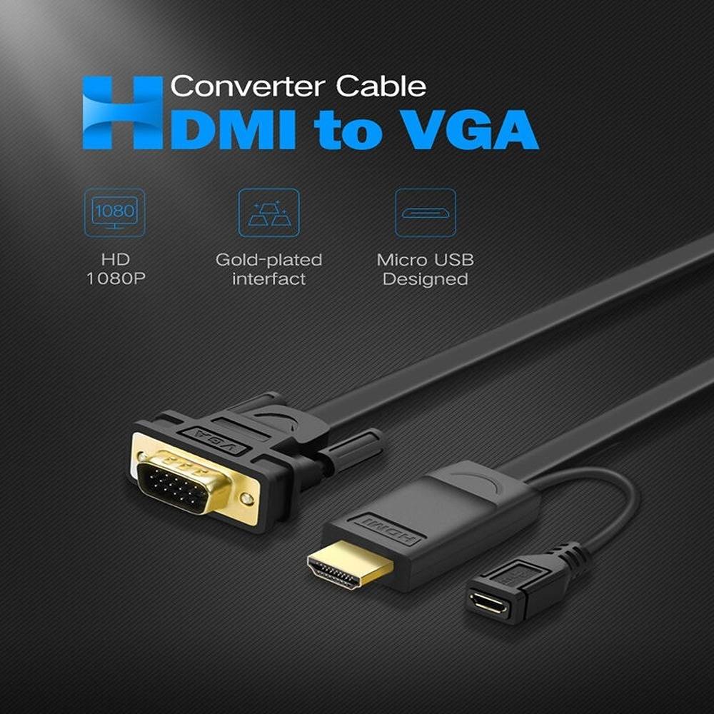 UGREEN HDMI to VGA Converter Cable 1.5m (Black) / 30449