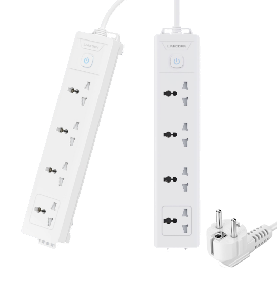 وصلة كهرباء لينكوم  4 مداخل (خيارات متعدد بطول الكيبل و نوع الفيش و مداخل الشحن)