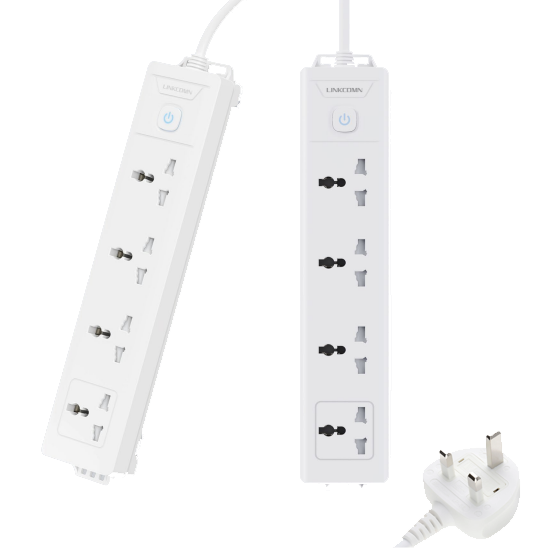 وصلة كهرباء لينكوم  4 مداخل (خيارات متعدد بطول الكيبل و نوع الفيش و مداخل الشحن)