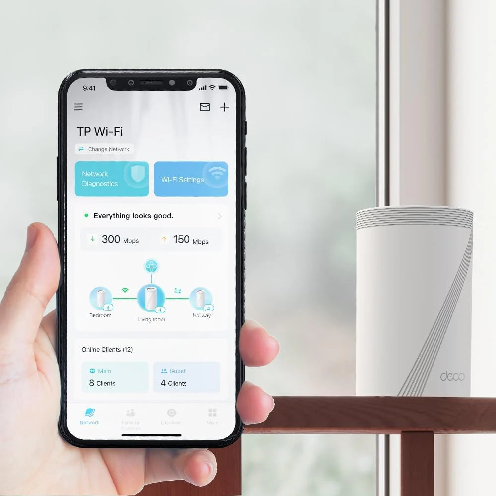 نظام BE93000 ثلاثي النطاق لشبكة WiFi المنزلية بالكامل /BE65 (عبوتين)
