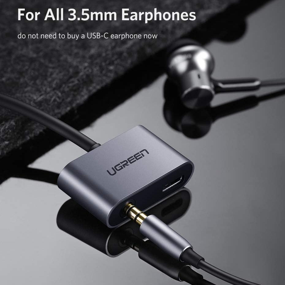UGREEN Type C Male To 3.5mm Audio+ Type C Female Adapter | 50596