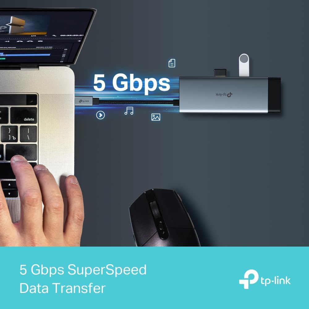 موزع منافذ متعدد الاغراض 6 في 1 | TP-Link UH6120C