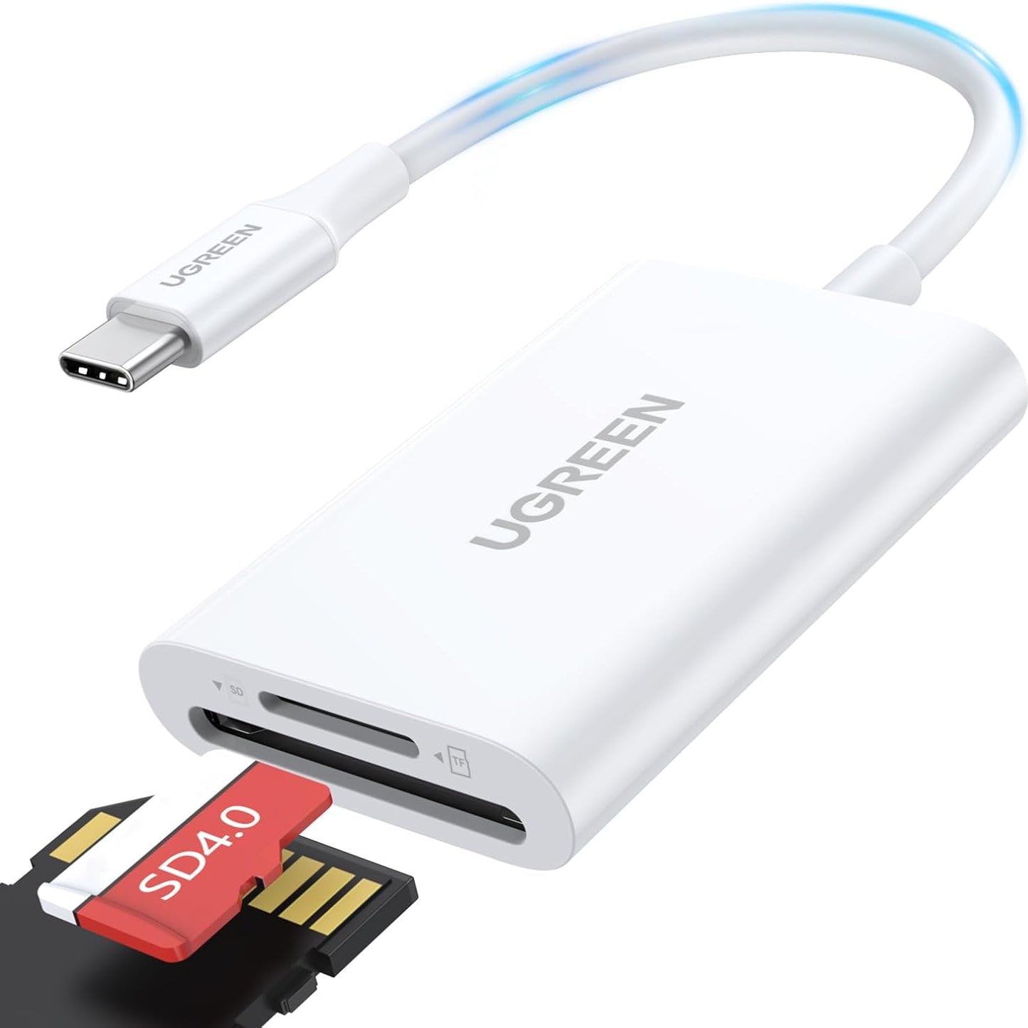 قارئ بطاقات يوجرين 2 في 1 بمنفذ USB-C / CM265