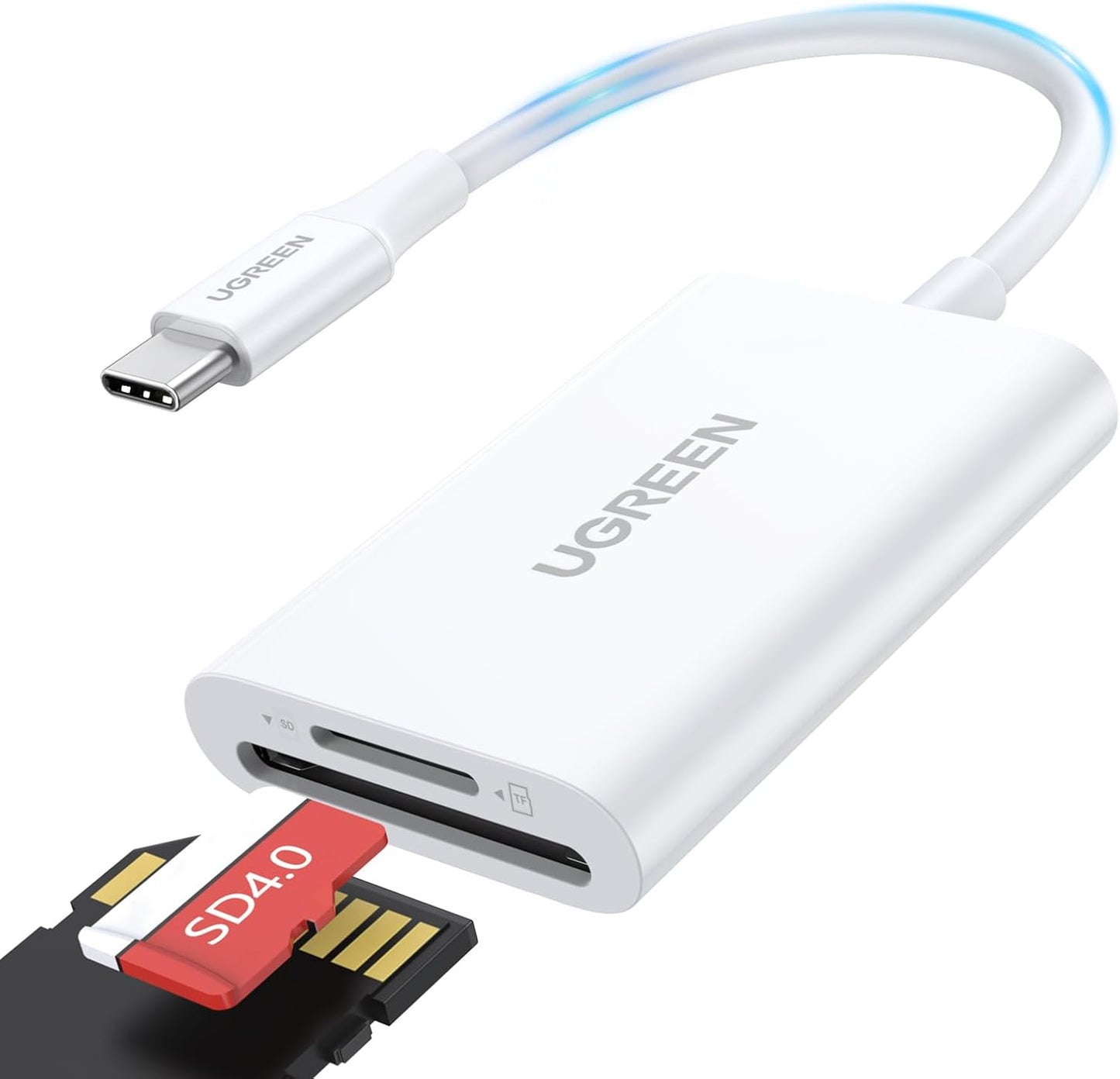 قارئ بطاقات يوجرين 2 في 1 بمنفذ USB-C / CM265