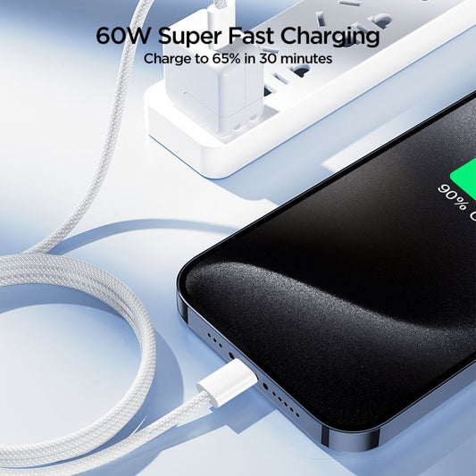 JOYROOM Braided 60W Fast Charging Data Cable Type-C to Type-C | A45