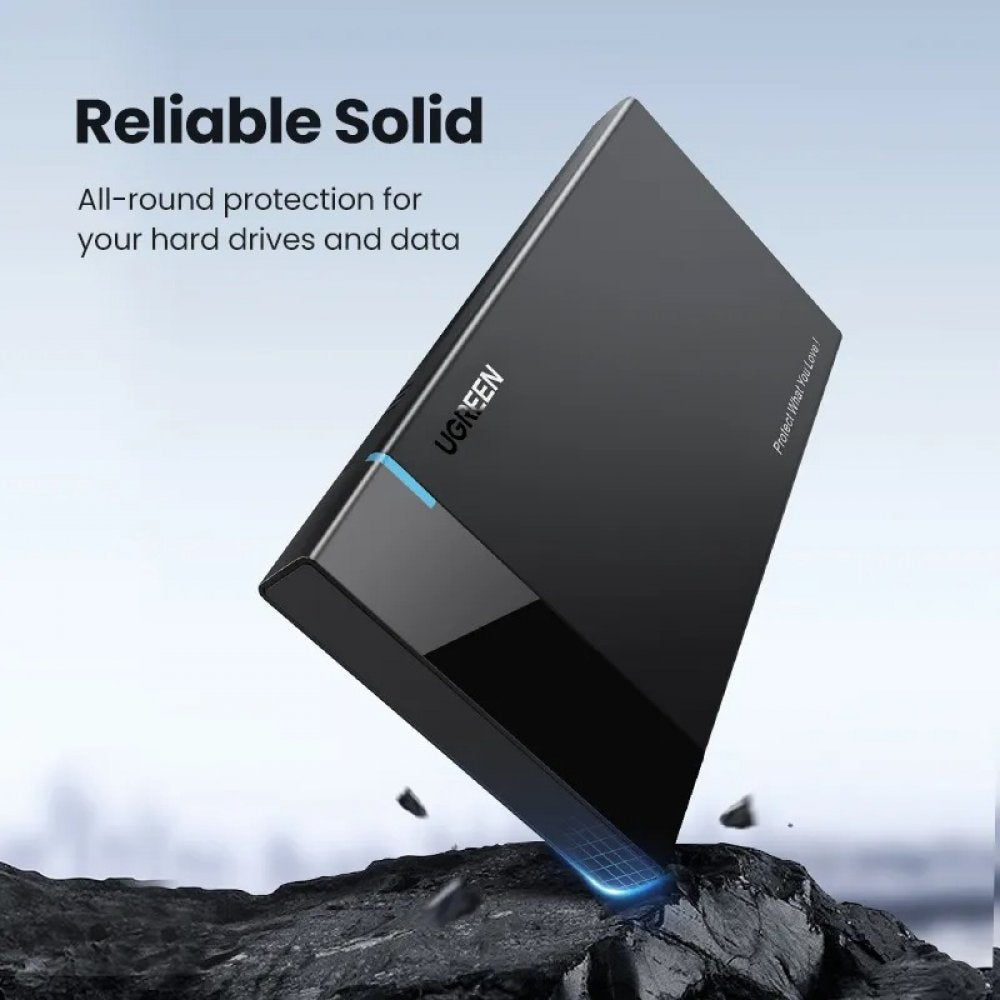 UGREEN USB 3.1 2.5″ Hard Drive Enclosure USB-A to USB-C & USB-C to USB-C Cables/ 60735