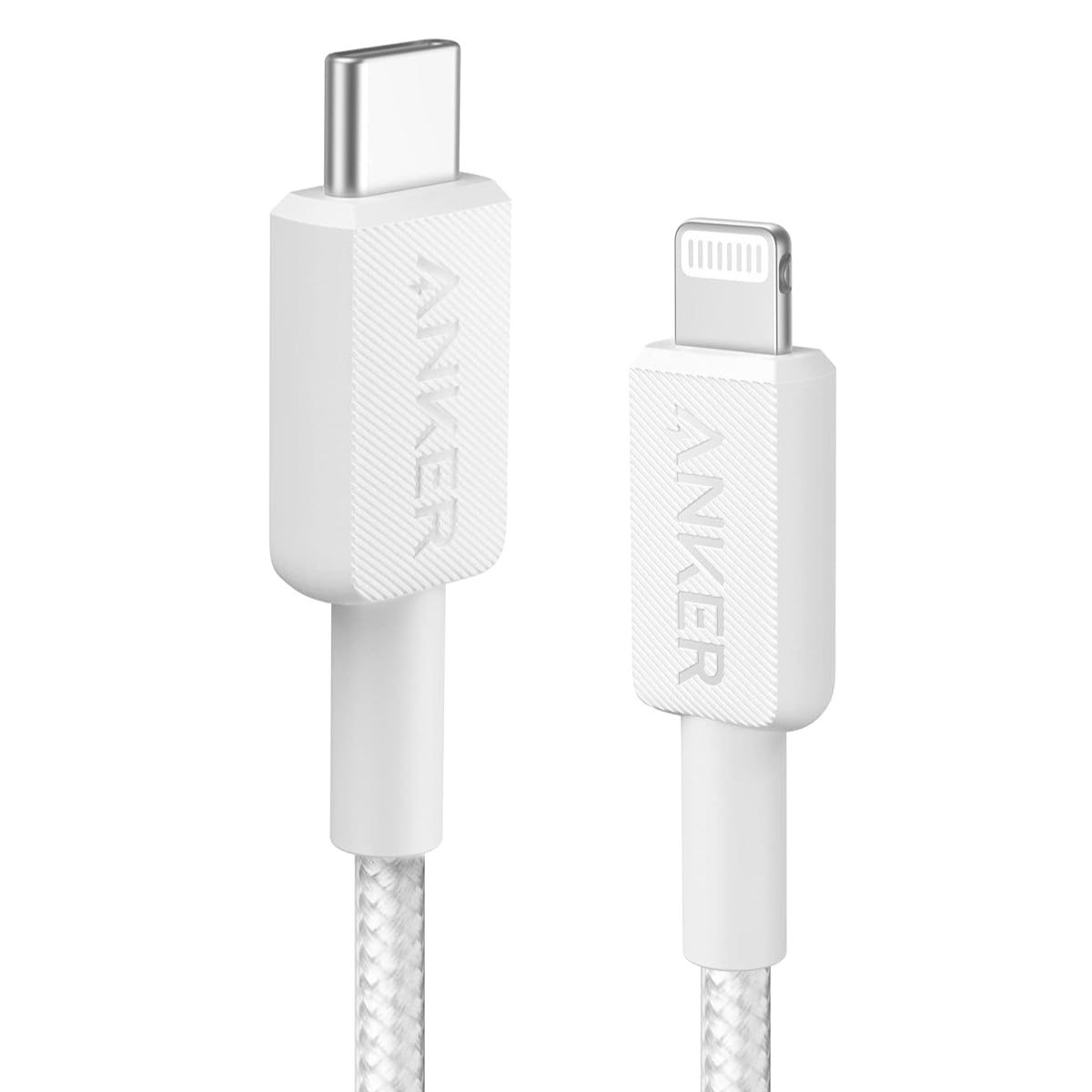 Anker PowerLine 322 Braided USB-C to Lightning Cable (3ft) - White