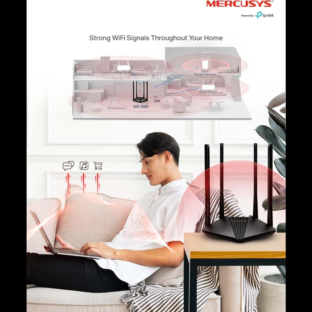 Mercusys MR30G | AC1200 Wireless Dual Band Gigabit Router