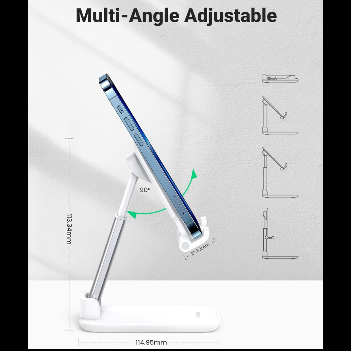 UGREEN Foldable Multi-Angle Phone Desktop Stand With Height Adjustable-Multicolor / LP3733