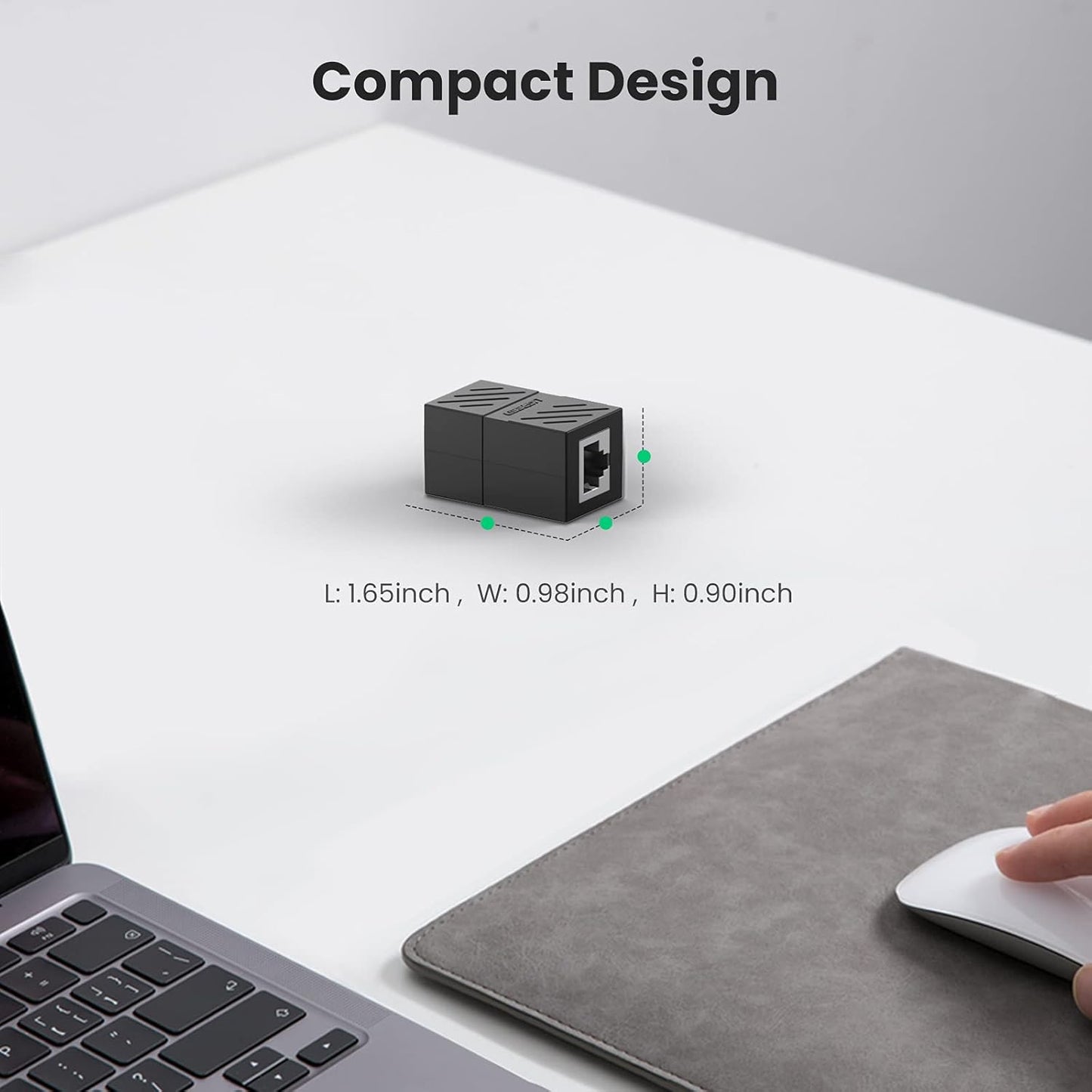 UGREEN RJ45 Network Keystone Jack Inline Coupler Female to Female 1pcs - NW114