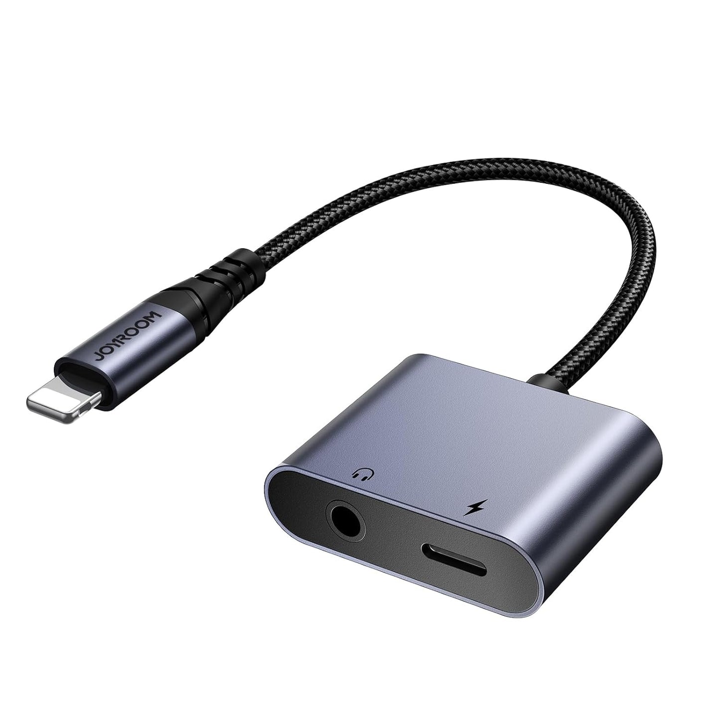 JOYROOM SY-L01 Audio-Transfer 2-in-1 Audio Adapter Lightning to 3.5mm+Lightning-Black
