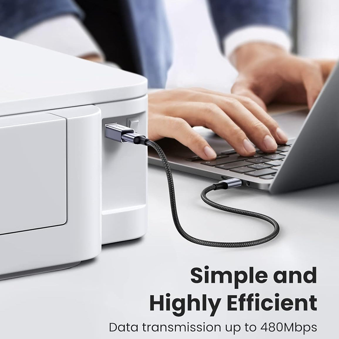 تحويل مدخل طابعة من يوجرين |UGREEN USB-C to Printer Adapter USB B/M|20120