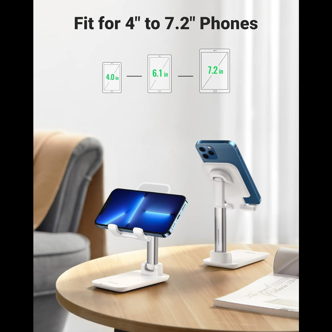 UGREEN Foldable Multi-Angle Phone Desktop Stand With Height Adjustable-Multicolor / LP3733