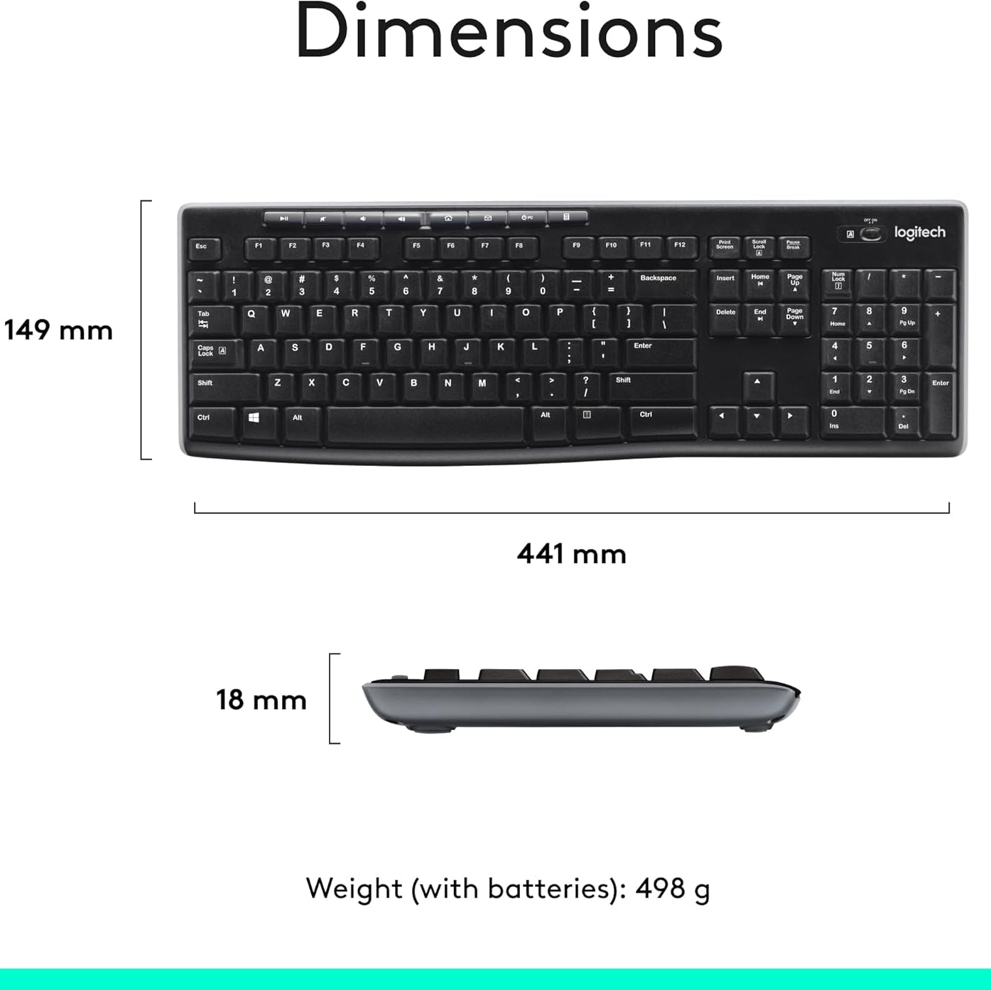 Logitech MK270 Wireless Keyboard and Mouse Combo
