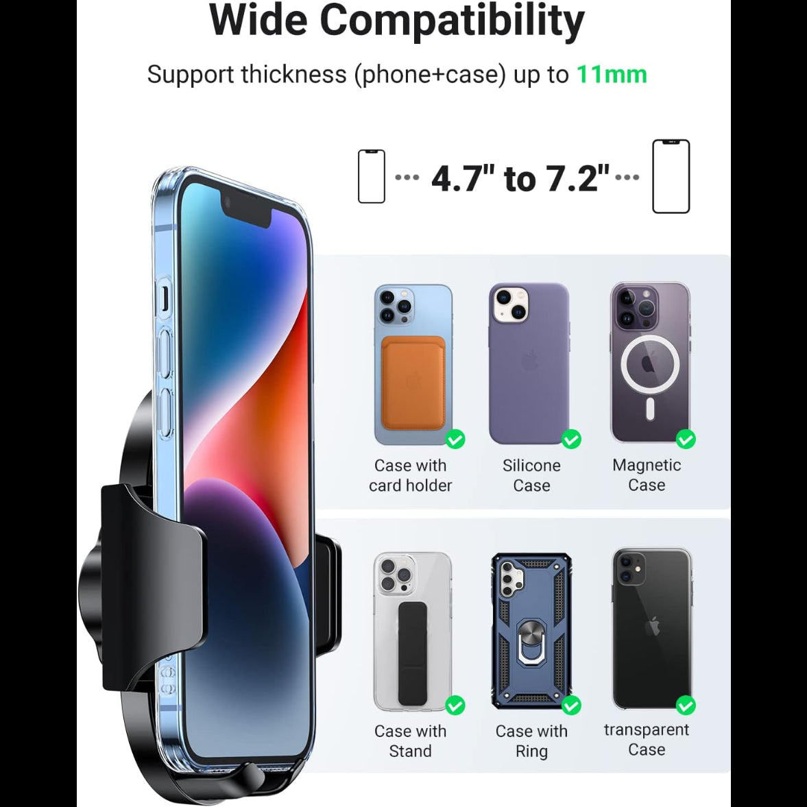 UGREEN  Magnetic Waterfall-Shaped Suction Cup Phone Mount Press type / 20473