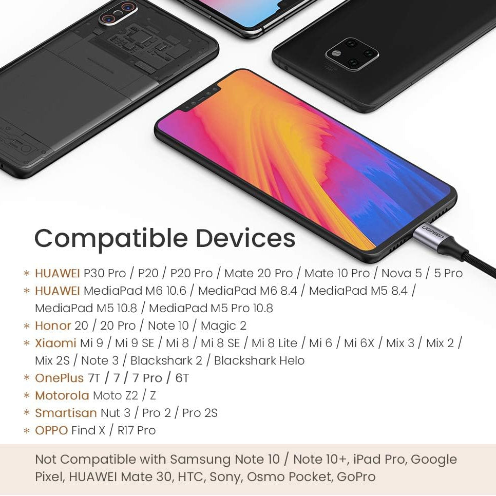 UGREEN USB Type-C to 3.5MM 2 Female Audio Cable / 30732