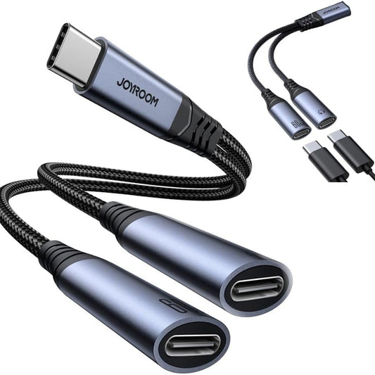 JOYROOM SY-C03 Audio-Transfer Series 2-in-1 Audio Adapter (Type-C to Dual Type-C)