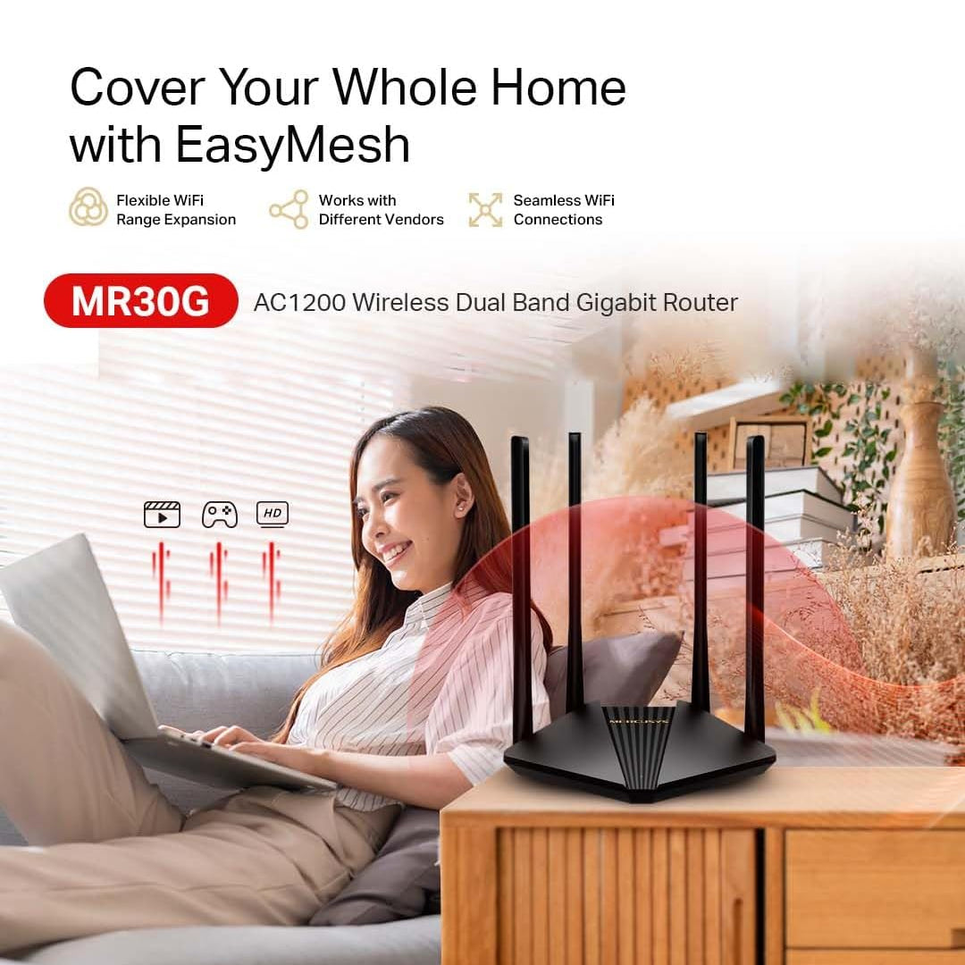 Mercusys MR30G | AC1200 Wireless Dual Band Gigabit Router