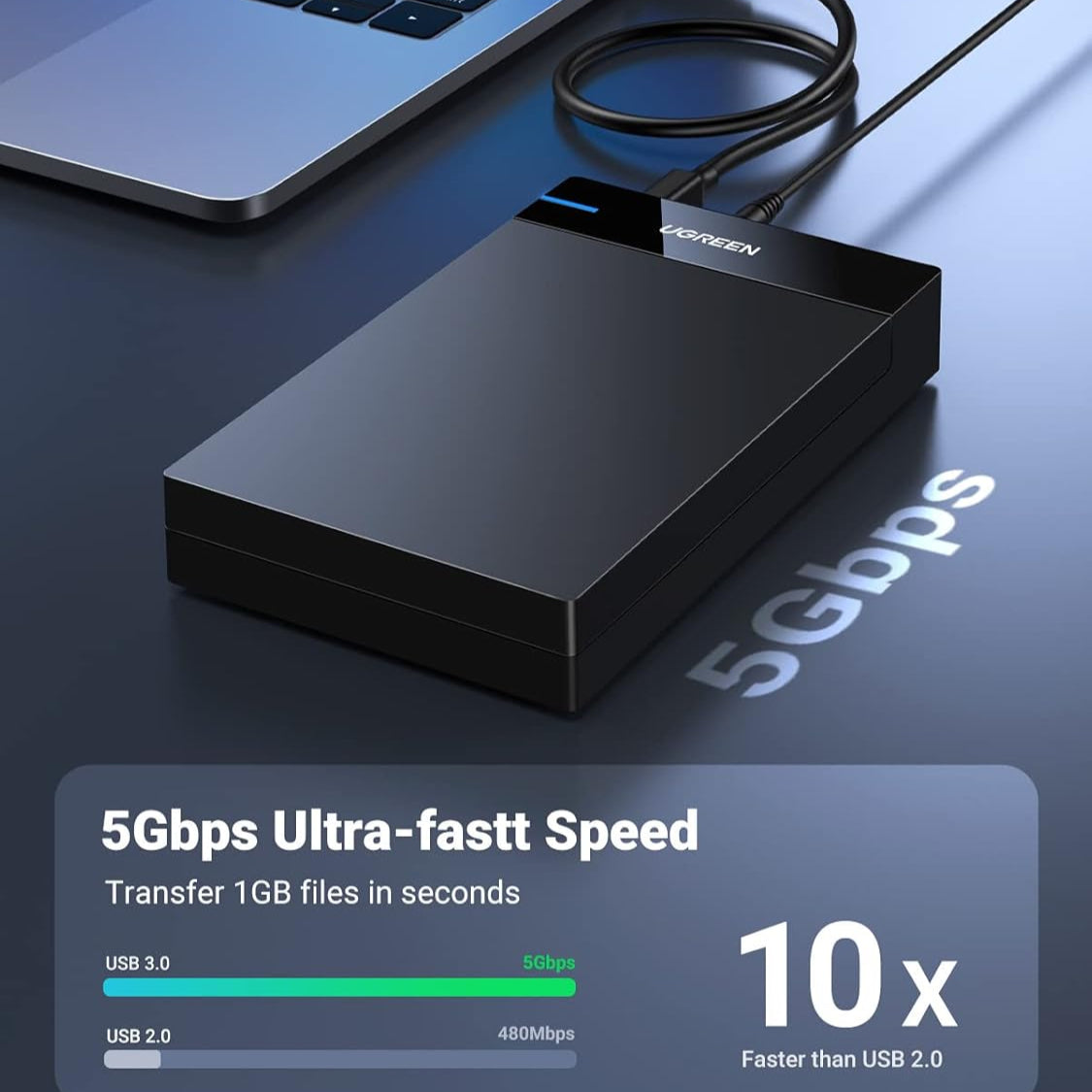 UGREEN USB 3.0 3.5 Inch Hard Drive Box EU Plug / 50422
