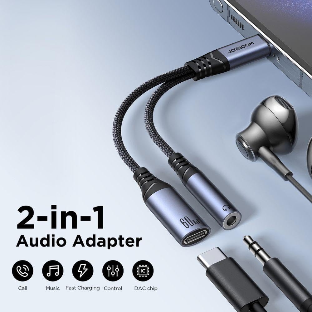 JOYROOM SY-C02 Audio-Transfer Series 2-in-1 Audio Adapter 3.5mm + Type-C