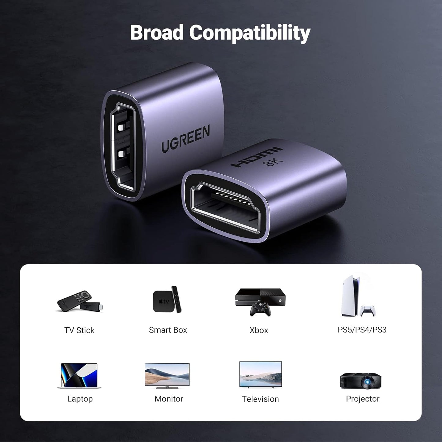 UGREEN HDMI 8K Female To Female Adapter 1Pcs / 90592