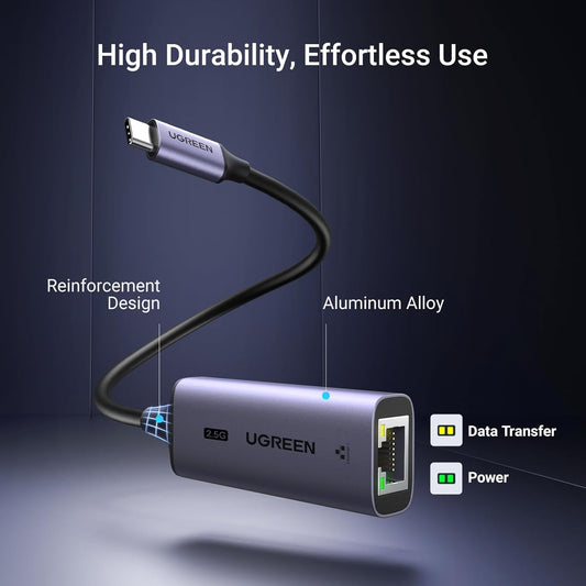 UGREEN USB C to Ethernet Adapter 2.5G, Ethernet Adapter / 25052