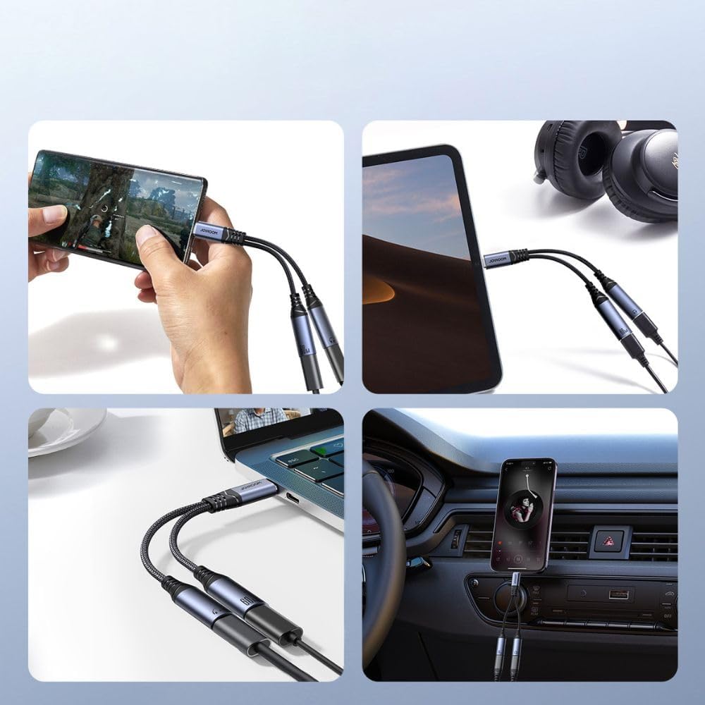 JOYROOM SY-C03 Audio-Transfer Series 2-in-1 Audio Adapter (Type-C to Dual Type-C)