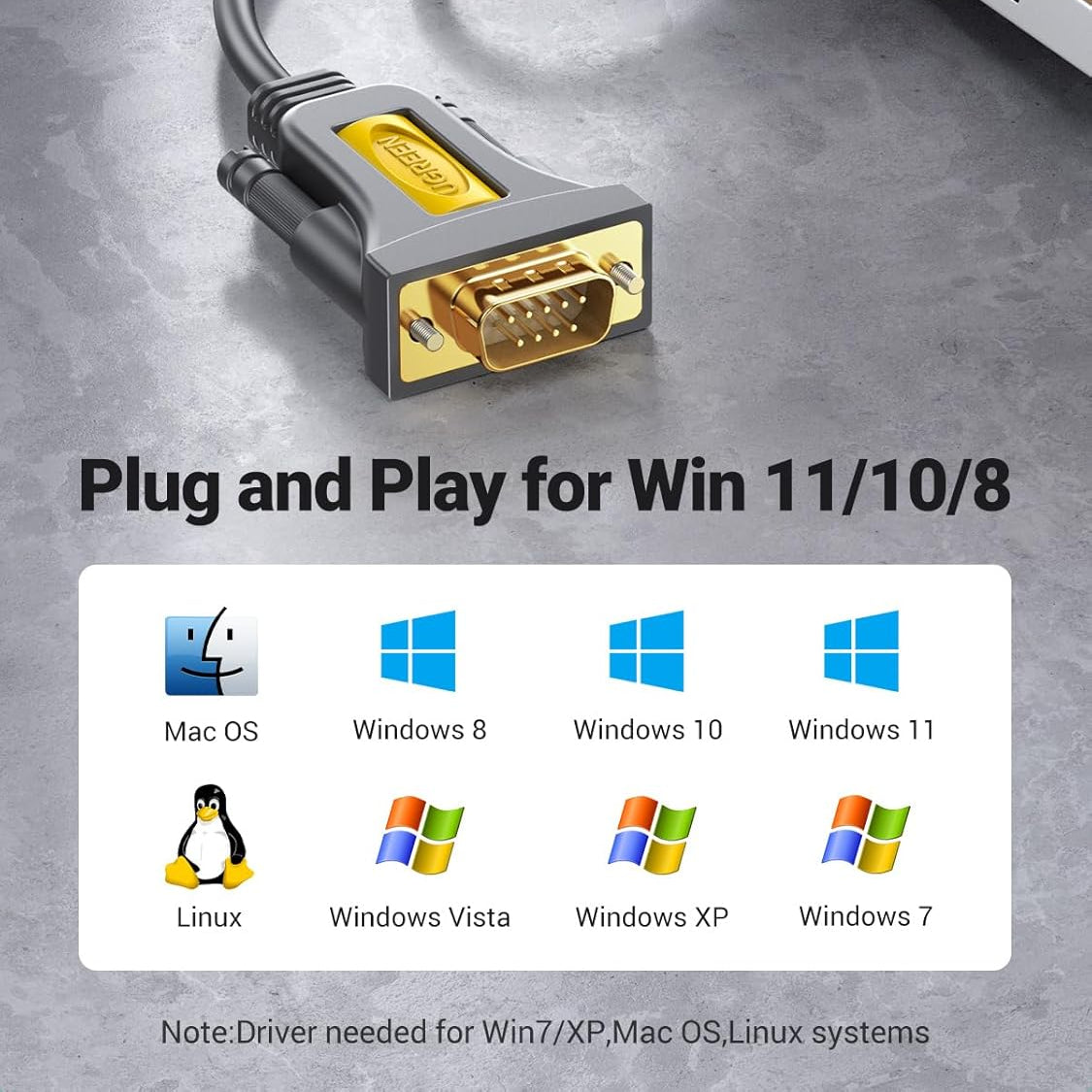 UGREEN USB to DB9 RS-232 Adapter Cable - CR104