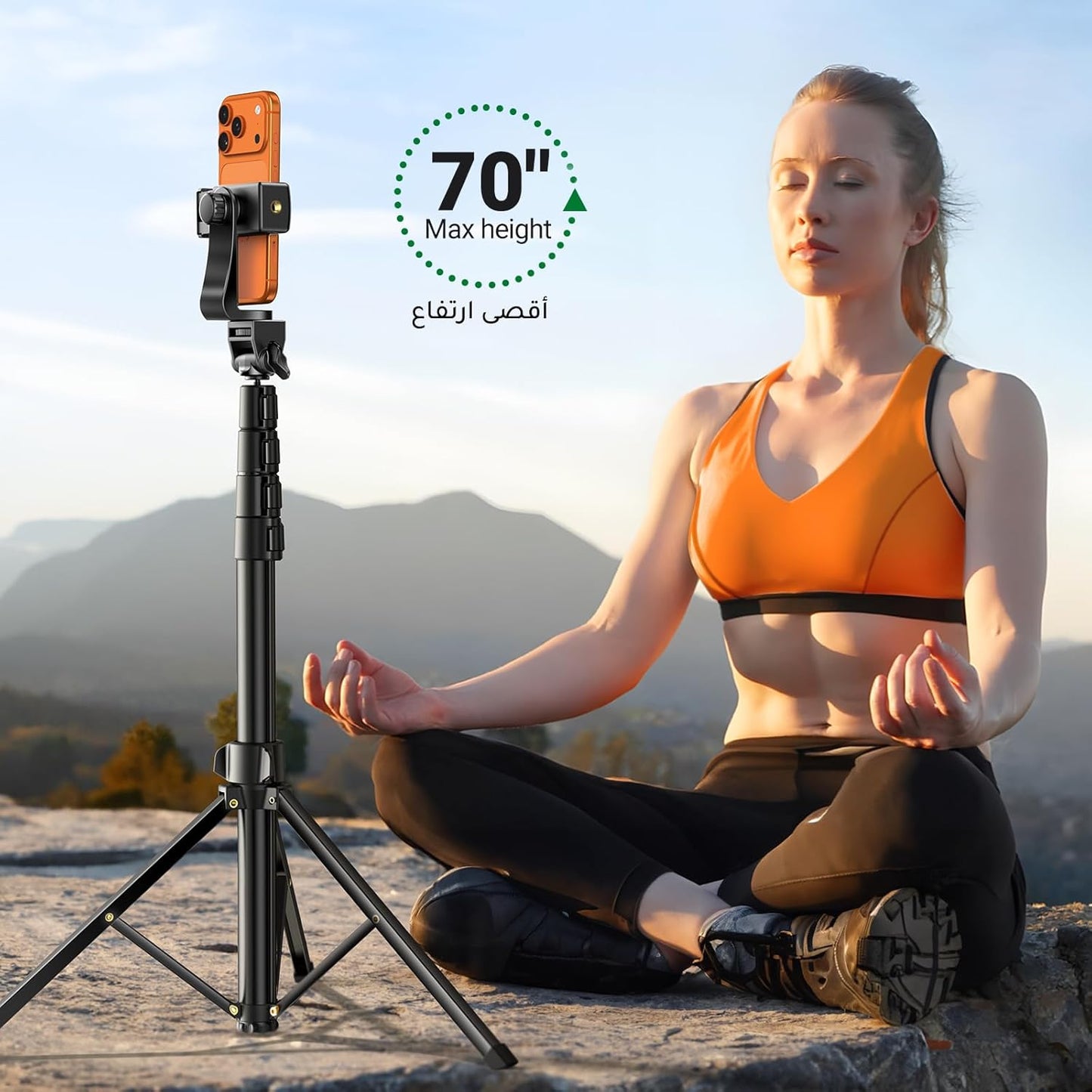 UGREEN Tripod Stand 1.7m With Bluetooth Remote For selfie Livestream and Others / 15609