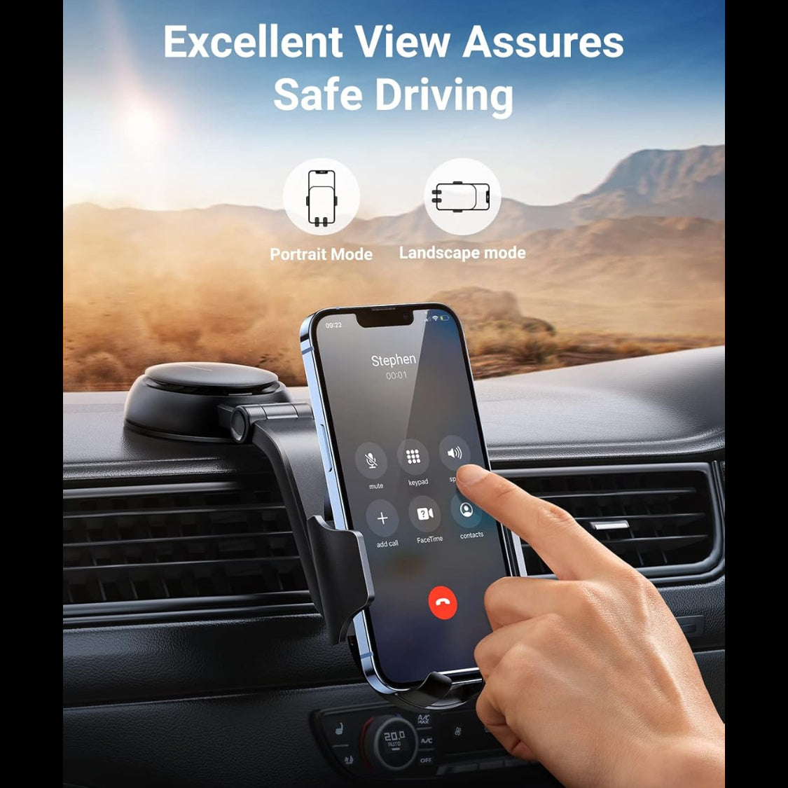 UGREEN  Magnetic Waterfall-Shaped Suction Cup Phone Mount Press type / 20473