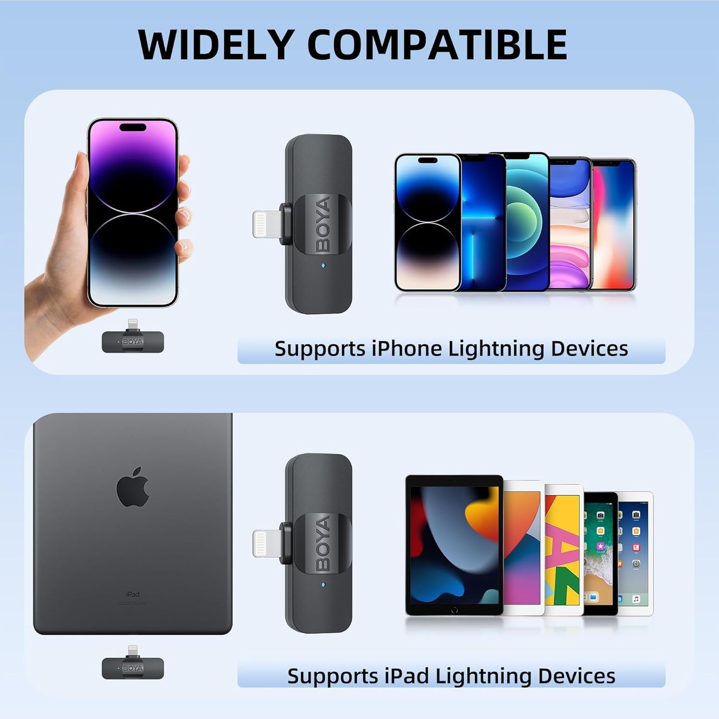 BOYA BY-V1 Ultracompact 2.4GHz iPhone Wireless Microphone System (One Mic)
