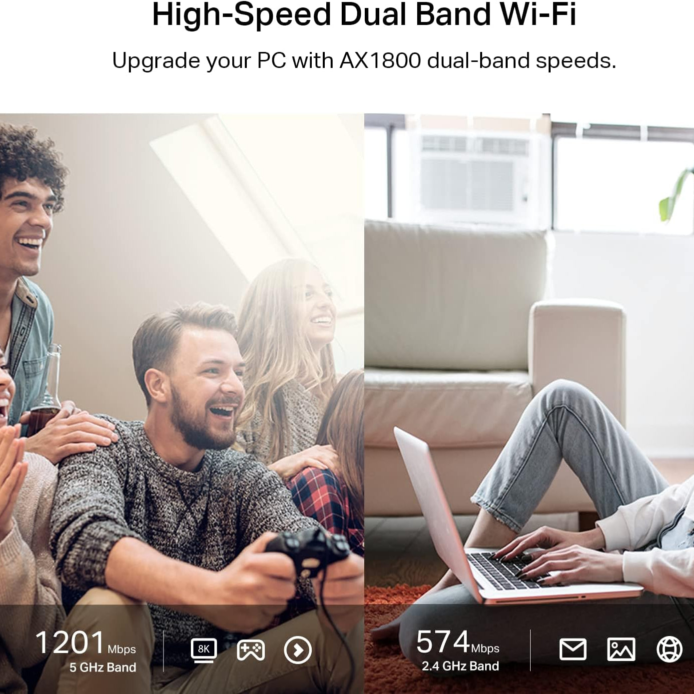 TP-Link Archer TX20U Plus - AX1800 Dual Antennas High Gain Wireless USB Adapter