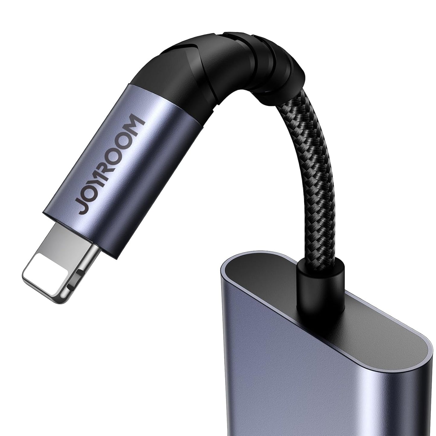 JOYROOM SY-L01 Audio-Transfer 2-in-1 Audio Adapter Lightning to 3.5mm+Lightning-Black