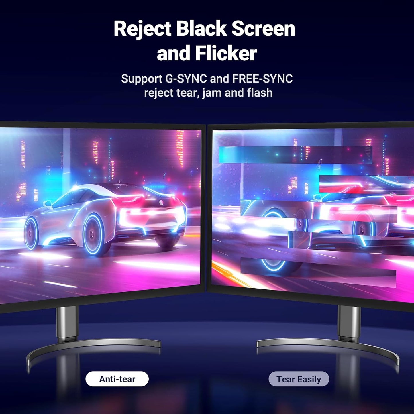 UGREEN DP Male to Male DP1.4 8K Round Cable ABS Shell Braid (Black) / DP114