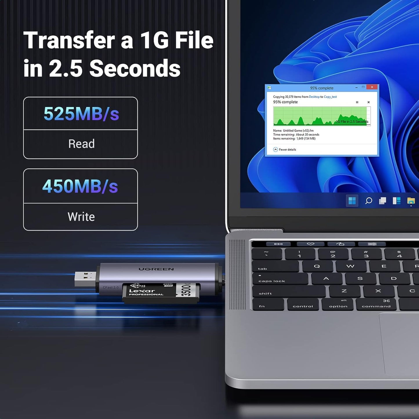 UGREEN USB 2.0 to USB C Cfast Card Reader Adapter /50906a
