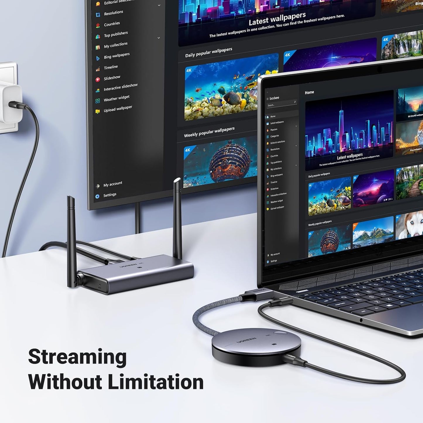 UGREEN 4K@30Hz Wireless HDMI Extender TX and RX 50 Meter Range / 90909A