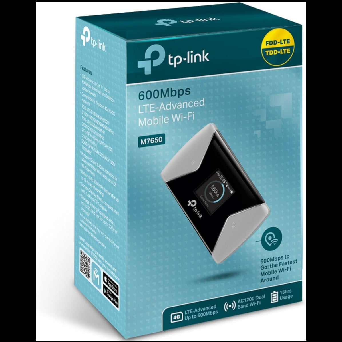 TP-Link M7650 | 600 Mbps LTE-Advanced Mobile Wi-Fi M7650