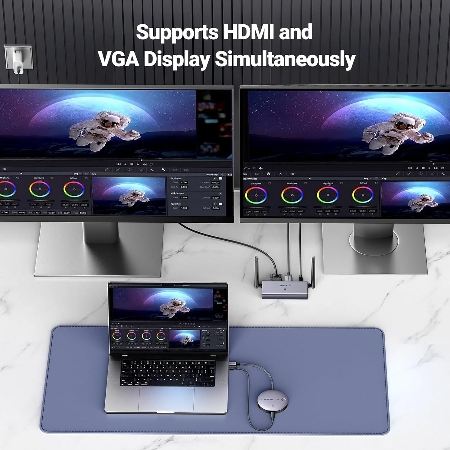 UGREEN 4K@30Hz Wireless HDMI Extender TX and RX 50 Meter Range / 90909A