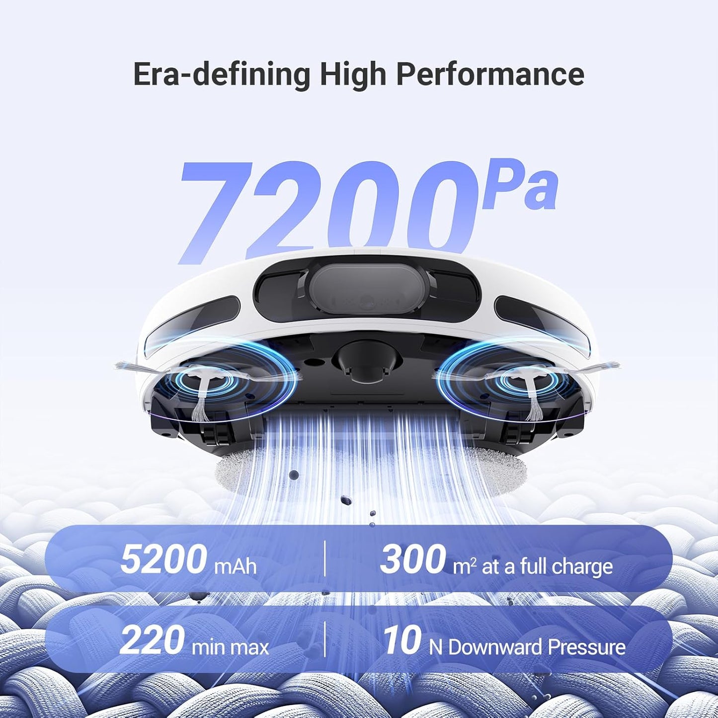 مجموعة المكنسة الكهربائية والممسحة الآلية EZVIZ RS20 Pro 