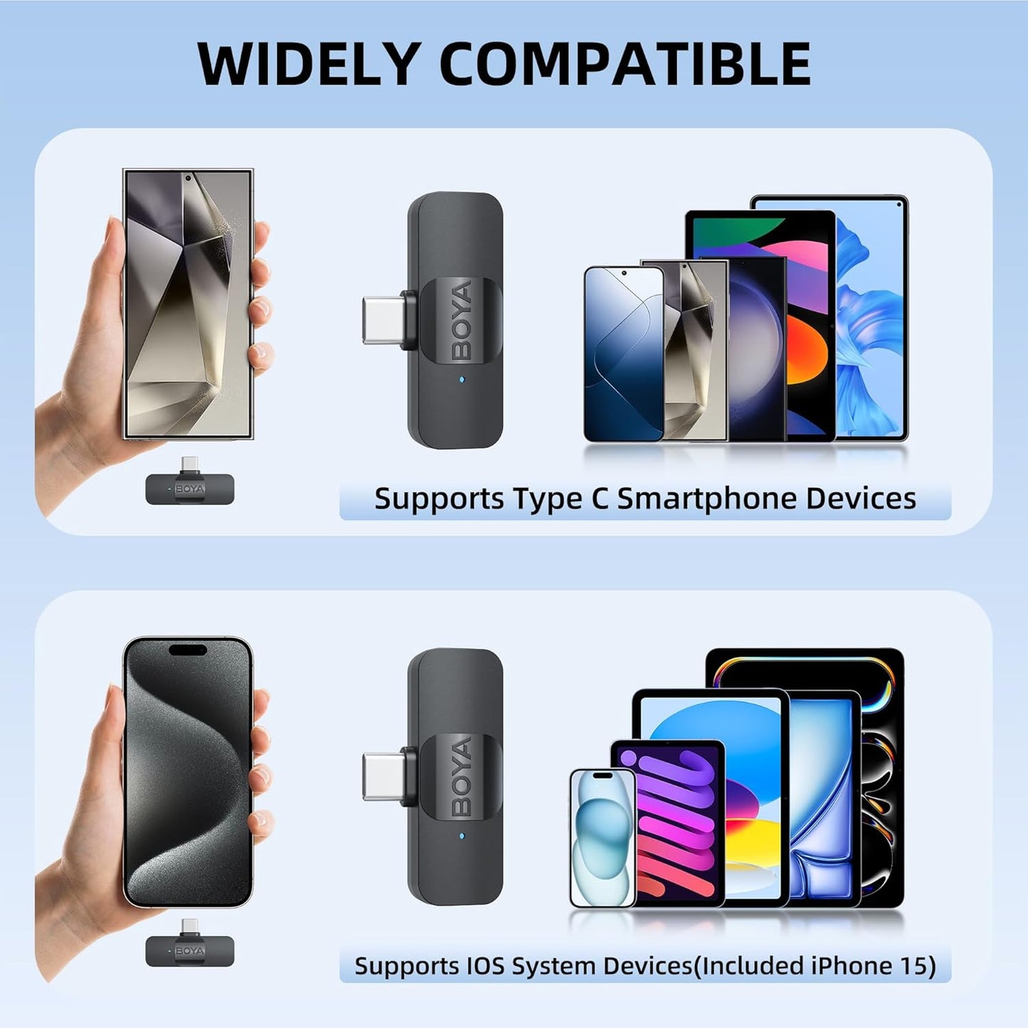 BOYA BY-V10 Ultracompact 2.4GHz Type-C Wireless Microphone System