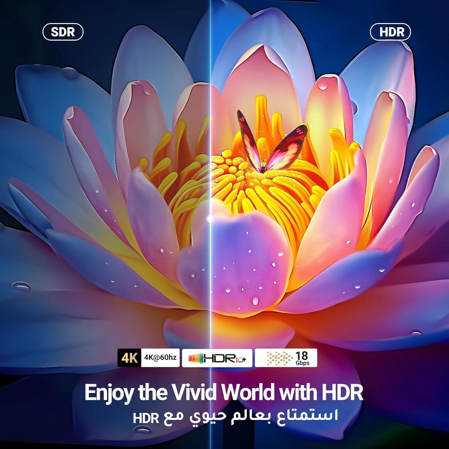 كيبل عالي الجودة من يوجرين | UGREEN High-End HDMI Cable 4K@60Hz HDMI V2.0| HD118