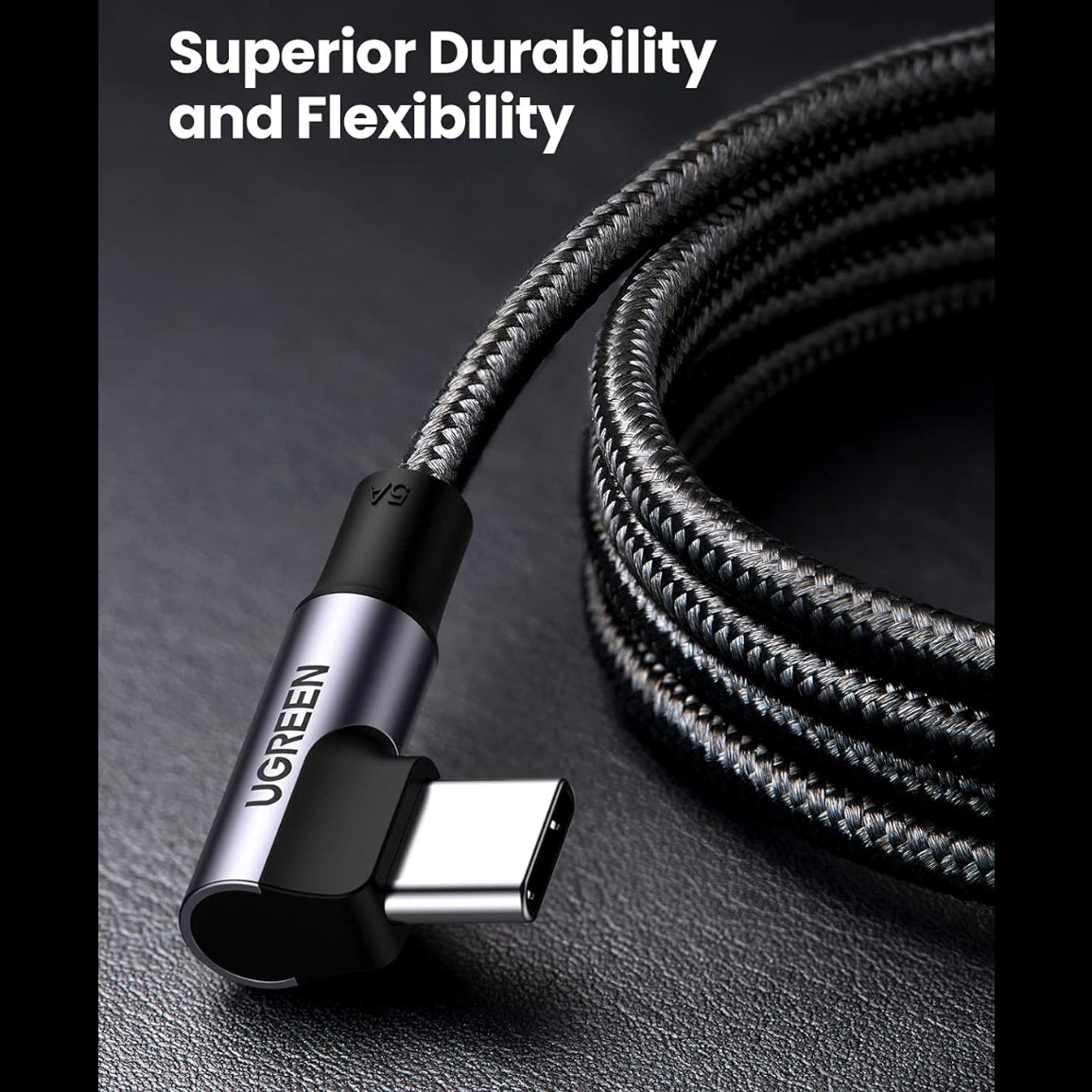 UGREEN 100W Right Angle USB C to USB C Fast Charging Cable / US334