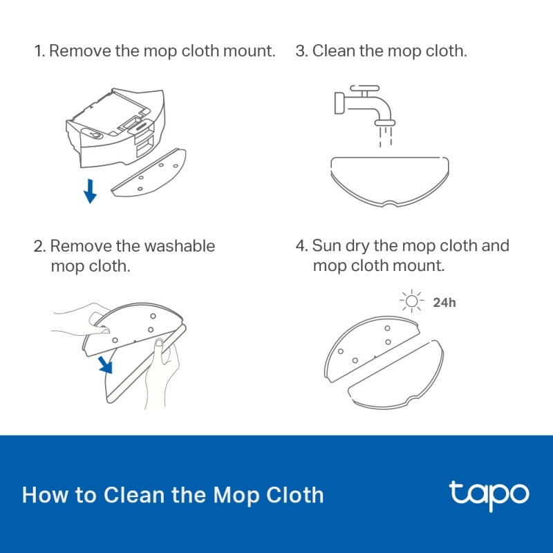 Tapo RVA301| Tapo Robot Vacuum Washable Mop Cloth