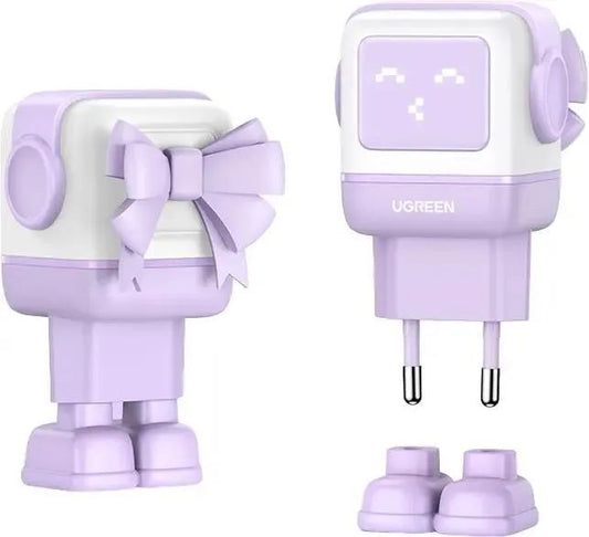 شاحن سريع بقوة 65 واط  بثلاثة منافذ لون بنفسجي |Robot.Uno.Purple.CD361.35291(EU)