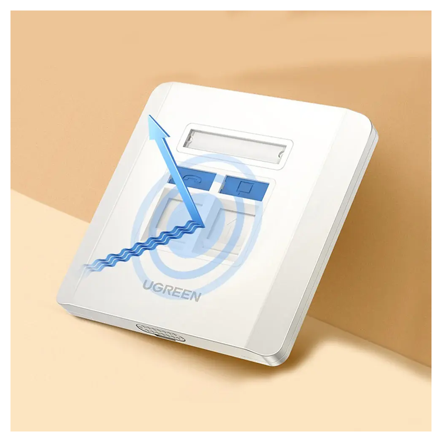 UGREEN Dual Port Wall Plate 1 PCs/Bag - 80182