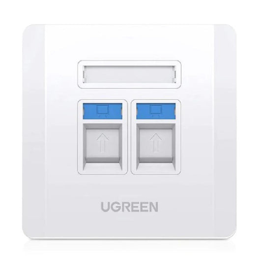 UGREEN Dual Port Wall Plate 1 PCs/Bag - 80182