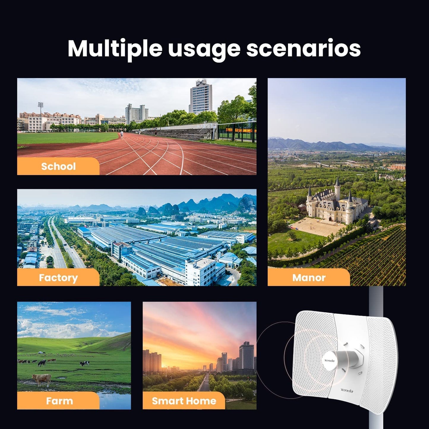 وحدة ربط بين موقعين تصل إلى 20كم على تردد 5 جيجا هيرتز | Tenda.O8