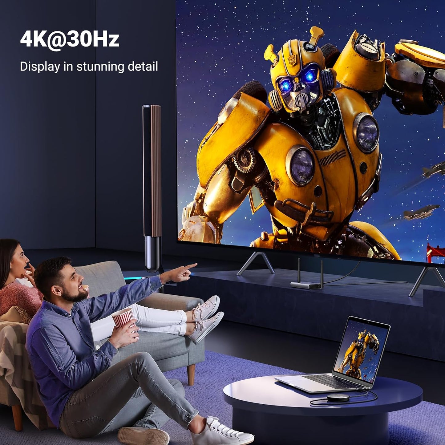 UGREEN 4K@30Hz Wireless HDMI Extender TX and RX 50 Meter Range / 90909A